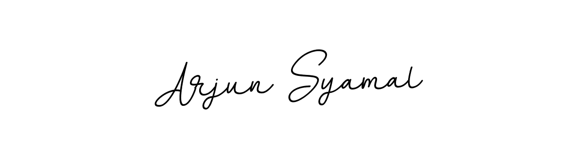 Use a signature maker to create a handwritten signature online. With this signature software, you can design (BallpointsItalic-DORy9) your own signature for name Arjun Syamal. Arjun Syamal signature style 11 images and pictures png