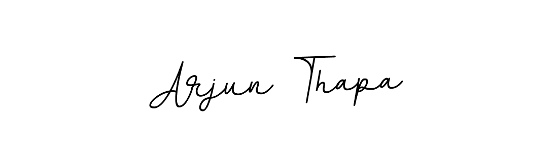 if you are searching for the best signature style for your name Arjun Thapa. so please give up your signature search. here we have designed multiple signature styles  using BallpointsItalic-DORy9. Arjun Thapa signature style 11 images and pictures png