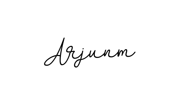 You should practise on your own different ways (BallpointsItalic-DORy9) to write your name (Arjunm) in signature. don't let someone else do it for you. Arjunm signature style 11 images and pictures png