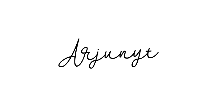 Create a beautiful signature design for name Arjunyt. With this signature (BallpointsItalic-DORy9) fonts, you can make a handwritten signature for free. Arjunyt signature style 11 images and pictures png