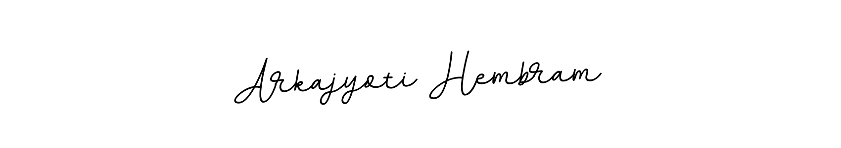 How to make Arkajyoti Hembram name signature. Use BallpointsItalic-DORy9 style for creating short signs online. This is the latest handwritten sign. Arkajyoti Hembram signature style 11 images and pictures png