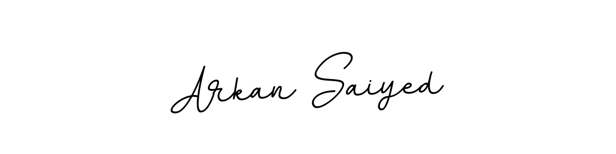 Make a beautiful signature design for name Arkan Saiyed. With this signature (BallpointsItalic-DORy9) style, you can create a handwritten signature for free. Arkan Saiyed signature style 11 images and pictures png