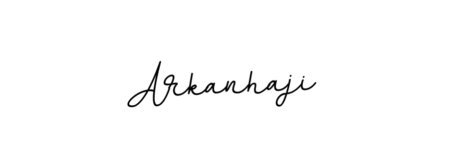 Use a signature maker to create a handwritten signature online. With this signature software, you can design (BallpointsItalic-DORy9) your own signature for name Arkanhaji. Arkanhaji signature style 11 images and pictures png