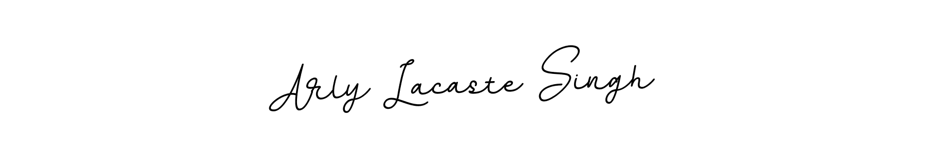 You should practise on your own different ways (BallpointsItalic-DORy9) to write your name (Arly Lacaste Singh) in signature. don't let someone else do it for you. Arly Lacaste Singh signature style 11 images and pictures png
