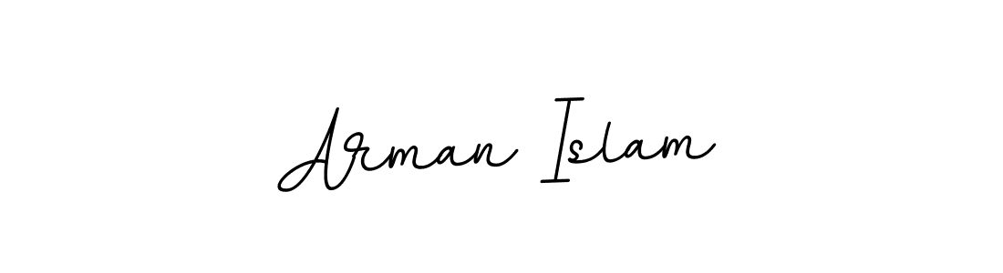 Use a signature maker to create a handwritten signature online. With this signature software, you can design (BallpointsItalic-DORy9) your own signature for name Arman Islam. Arman Islam signature style 11 images and pictures png