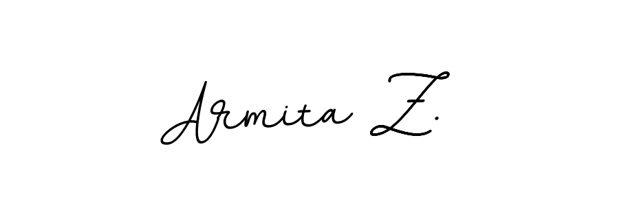 Design your own signature with our free online signature maker. With this signature software, you can create a handwritten (BallpointsItalic-DORy9) signature for name Armita Z.. Armita Z. signature style 11 images and pictures png