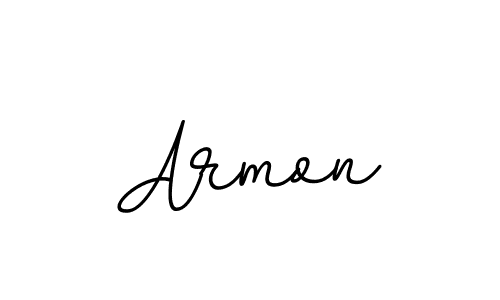 You should practise on your own different ways (BallpointsItalic-DORy9) to write your name (Armon) in signature. don't let someone else do it for you. Armon signature style 11 images and pictures png