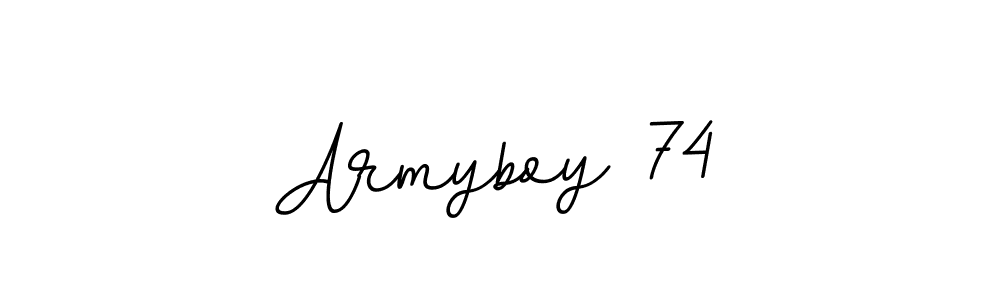 How to make Armyboy 74 name signature. Use BallpointsItalic-DORy9 style for creating short signs online. This is the latest handwritten sign. Armyboy 74 signature style 11 images and pictures png