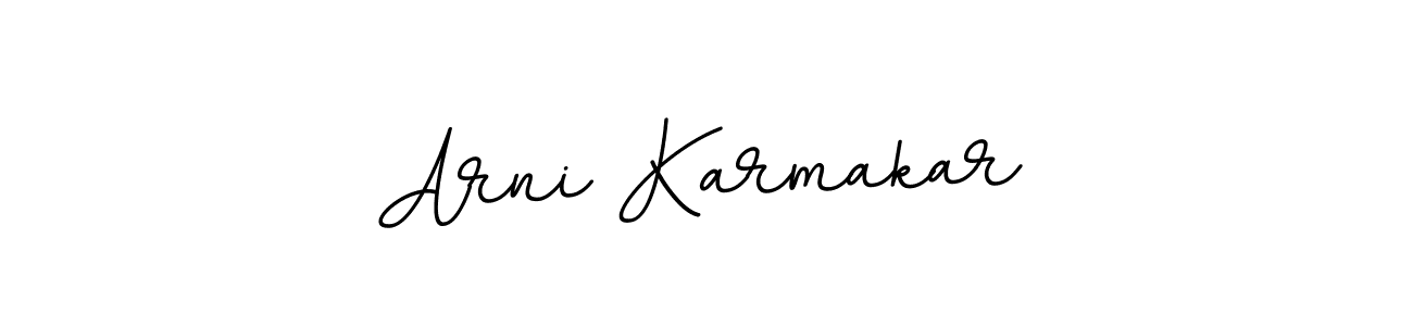 The best way (BallpointsItalic-DORy9) to make a short signature is to pick only two or three words in your name. The name Arni Karmakar include a total of six letters. For converting this name. Arni Karmakar signature style 11 images and pictures png