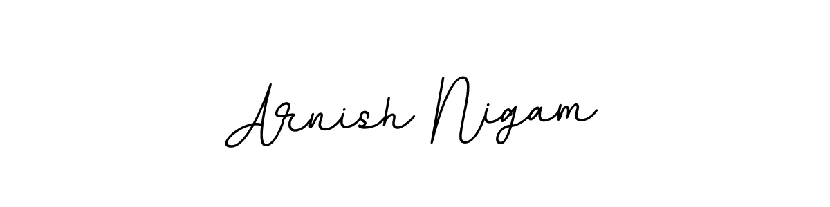 Create a beautiful signature design for name Arnish Nigam. With this signature (BallpointsItalic-DORy9) fonts, you can make a handwritten signature for free. Arnish Nigam signature style 11 images and pictures png