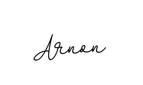 How to make Arnon name signature. Use BallpointsItalic-DORy9 style for creating short signs online. This is the latest handwritten sign. Arnon signature style 11 images and pictures png