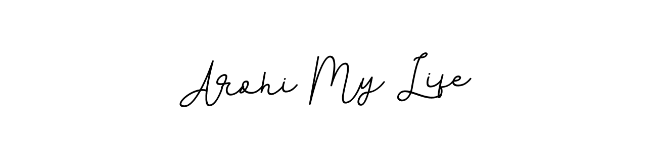 This is the best signature style for the Arohi My Life name. Also you like these signature font (BallpointsItalic-DORy9). Mix name signature. Arohi My Life signature style 11 images and pictures png