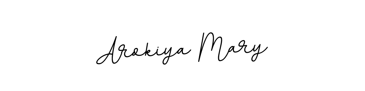 Use a signature maker to create a handwritten signature online. With this signature software, you can design (BallpointsItalic-DORy9) your own signature for name Arokiya Mary. Arokiya Mary signature style 11 images and pictures png