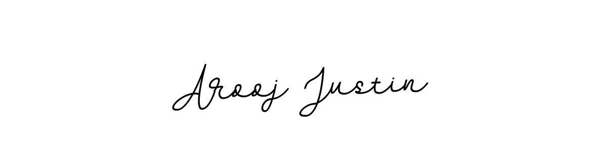 Create a beautiful signature design for name Arooj Justin. With this signature (BallpointsItalic-DORy9) fonts, you can make a handwritten signature for free. Arooj Justin signature style 11 images and pictures png