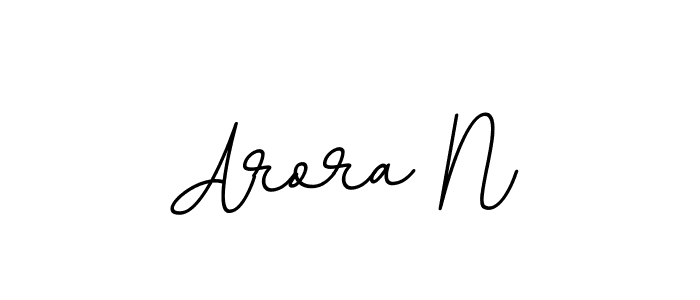 Design your own signature with our free online signature maker. With this signature software, you can create a handwritten (BallpointsItalic-DORy9) signature for name Arora N. Arora N signature style 11 images and pictures png