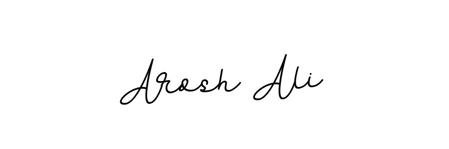 Make a beautiful signature design for name Arosh Ali. With this signature (BallpointsItalic-DORy9) style, you can create a handwritten signature for free. Arosh Ali signature style 11 images and pictures png