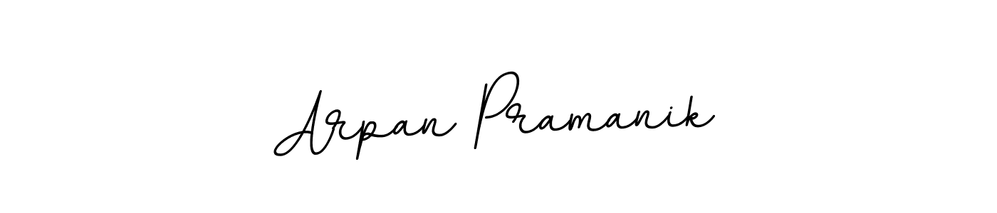 Use a signature maker to create a handwritten signature online. With this signature software, you can design (BallpointsItalic-DORy9) your own signature for name Arpan Pramanik. Arpan Pramanik signature style 11 images and pictures png