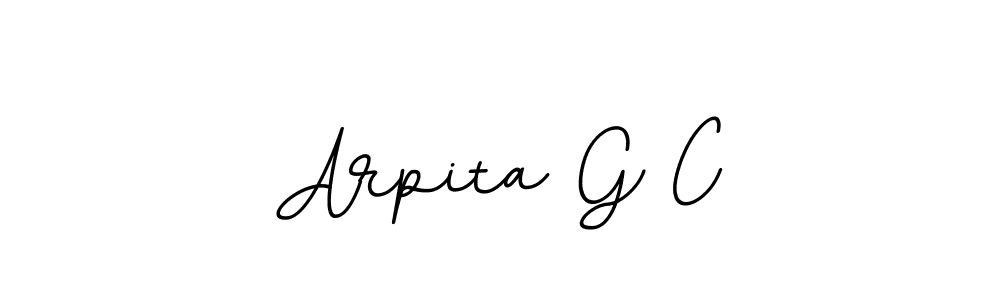 Use a signature maker to create a handwritten signature online. With this signature software, you can design (BallpointsItalic-DORy9) your own signature for name Arpita G C. Arpita G C signature style 11 images and pictures png