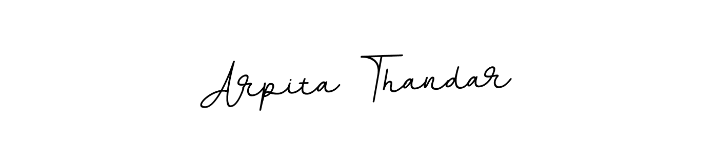 Use a signature maker to create a handwritten signature online. With this signature software, you can design (BallpointsItalic-DORy9) your own signature for name Arpita Thandar. Arpita Thandar signature style 11 images and pictures png