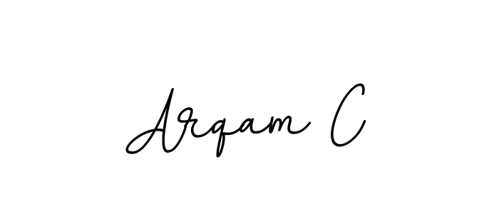 Use a signature maker to create a handwritten signature online. With this signature software, you can design (BallpointsItalic-DORy9) your own signature for name Arqam C. Arqam C signature style 11 images and pictures png