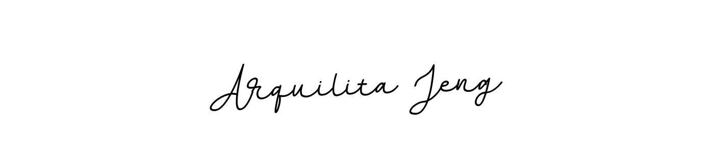 Design your own signature with our free online signature maker. With this signature software, you can create a handwritten (BallpointsItalic-DORy9) signature for name Arquilita Jeng. Arquilita Jeng signature style 11 images and pictures png