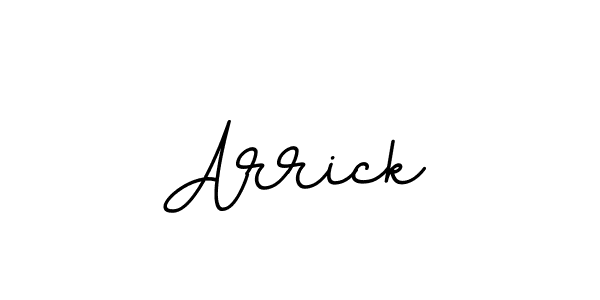 Make a beautiful signature design for name Arrick. With this signature (BallpointsItalic-DORy9) style, you can create a handwritten signature for free. Arrick signature style 11 images and pictures png