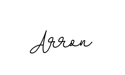 Use a signature maker to create a handwritten signature online. With this signature software, you can design (BallpointsItalic-DORy9) your own signature for name Arron. Arron signature style 11 images and pictures png