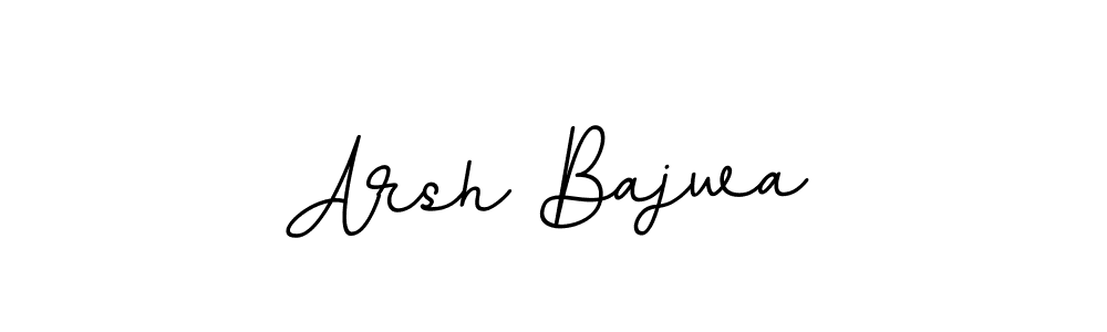 How to make Arsh Bajwa name signature. Use BallpointsItalic-DORy9 style for creating short signs online. This is the latest handwritten sign. Arsh Bajwa signature style 11 images and pictures png