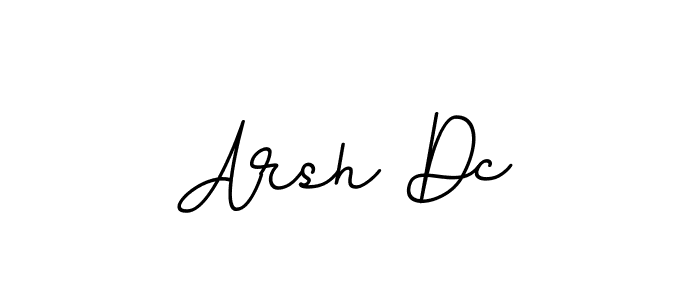 How to make Arsh Dc name signature. Use BallpointsItalic-DORy9 style for creating short signs online. This is the latest handwritten sign. Arsh Dc signature style 11 images and pictures png