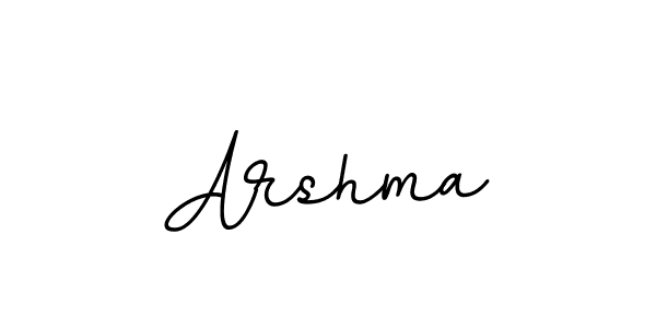 Design your own signature with our free online signature maker. With this signature software, you can create a handwritten (BallpointsItalic-DORy9) signature for name Arshma. Arshma signature style 11 images and pictures png
