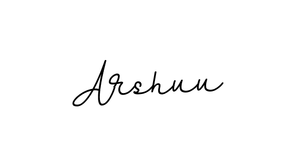 Use a signature maker to create a handwritten signature online. With this signature software, you can design (BallpointsItalic-DORy9) your own signature for name Arshuu. Arshuu signature style 11 images and pictures png