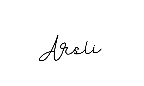 It looks lik you need a new signature style for name Arsli. Design unique handwritten (BallpointsItalic-DORy9) signature with our free signature maker in just a few clicks. Arsli signature style 11 images and pictures png