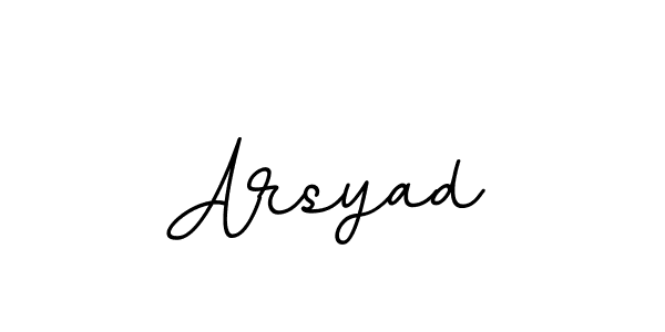 How to make Arsyad name signature. Use BallpointsItalic-DORy9 style for creating short signs online. This is the latest handwritten sign. Arsyad signature style 11 images and pictures png