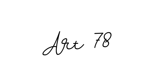 Design your own signature with our free online signature maker. With this signature software, you can create a handwritten (BallpointsItalic-DORy9) signature for name Art 78. Art 78 signature style 11 images and pictures png