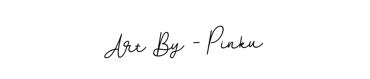 This is the best signature style for the Art By - Pinku name. Also you like these signature font (BallpointsItalic-DORy9). Mix name signature. Art By - Pinku signature style 11 images and pictures png