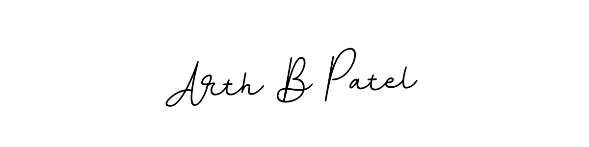 Design your own signature with our free online signature maker. With this signature software, you can create a handwritten (BallpointsItalic-DORy9) signature for name Arth B Patel. Arth B Patel signature style 11 images and pictures png