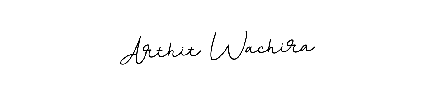 The best way (BallpointsItalic-DORy9) to make a short signature is to pick only two or three words in your name. The name Arthit Wachira include a total of six letters. For converting this name. Arthit Wachira signature style 11 images and pictures png