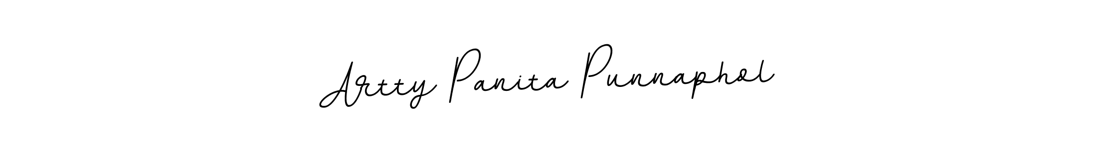 if you are searching for the best signature style for your name Artty Panita Punnaphol. so please give up your signature search. here we have designed multiple signature styles  using BallpointsItalic-DORy9. Artty Panita Punnaphol signature style 11 images and pictures png