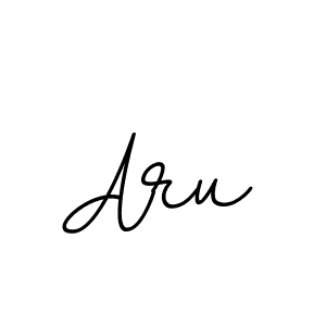 Design your own signature with our free online signature maker. With this signature software, you can create a handwritten (BallpointsItalic-DORy9) signature for name Aru. Aru signature style 11 images and pictures png