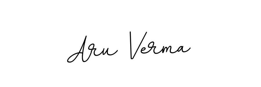 Design your own signature with our free online signature maker. With this signature software, you can create a handwritten (BallpointsItalic-DORy9) signature for name Aru Verma. Aru Verma signature style 11 images and pictures png