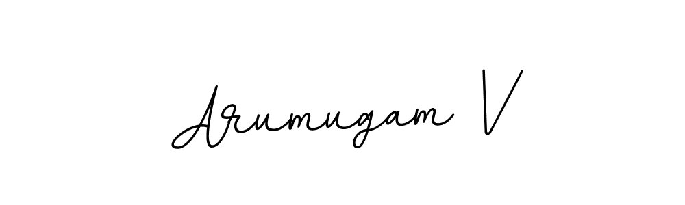 You should practise on your own different ways (BallpointsItalic-DORy9) to write your name (Arumugam V) in signature. don't let someone else do it for you. Arumugam V signature style 11 images and pictures png