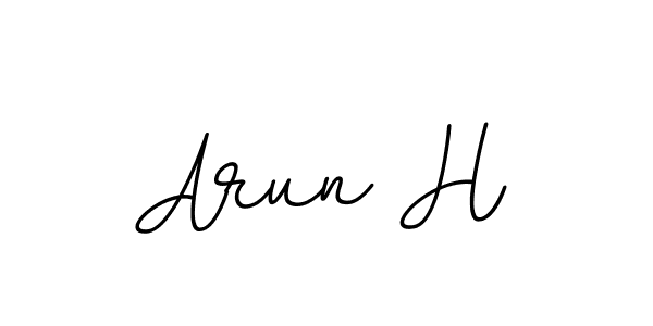 The best way (BallpointsItalic-DORy9) to make a short signature is to pick only two or three words in your name. The name Arun H include a total of six letters. For converting this name. Arun H signature style 11 images and pictures png