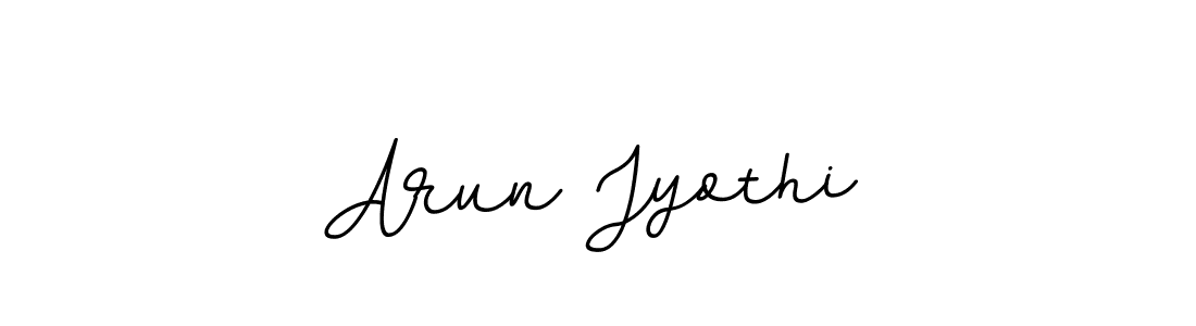 Make a beautiful signature design for name Arun Jyothi. With this signature (BallpointsItalic-DORy9) style, you can create a handwritten signature for free. Arun Jyothi signature style 11 images and pictures png