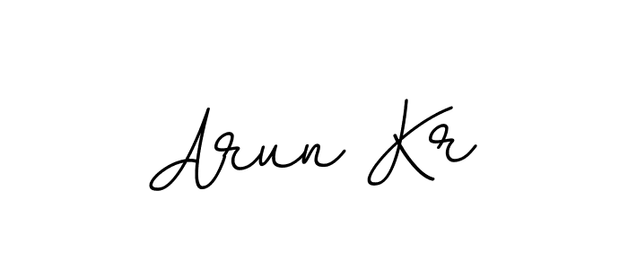 How to make Arun Kr name signature. Use BallpointsItalic-DORy9 style for creating short signs online. This is the latest handwritten sign. Arun Kr signature style 11 images and pictures png