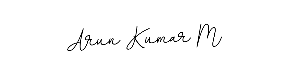 The best way (BallpointsItalic-DORy9) to make a short signature is to pick only two or three words in your name. The name Arun Kumar M include a total of six letters. For converting this name. Arun Kumar M signature style 11 images and pictures png