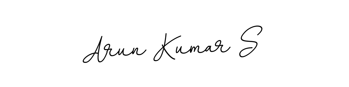 The best way (BallpointsItalic-DORy9) to make a short signature is to pick only two or three words in your name. The name Arun Kumar S include a total of six letters. For converting this name. Arun Kumar S signature style 11 images and pictures png