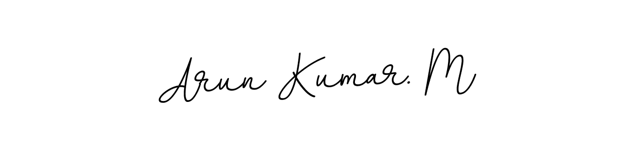 The best way (BallpointsItalic-DORy9) to make a short signature is to pick only two or three words in your name. The name Arun Kumar. M include a total of six letters. For converting this name. Arun Kumar. M signature style 11 images and pictures png