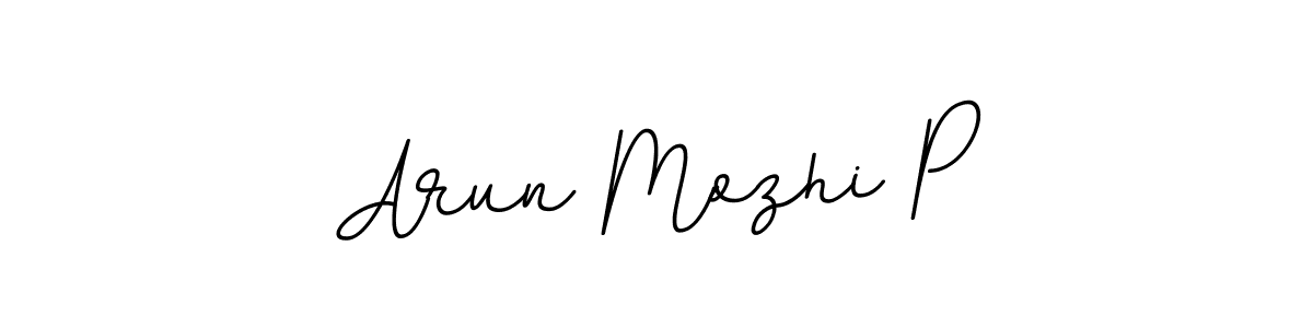 Make a beautiful signature design for name Arun Mozhi P. With this signature (BallpointsItalic-DORy9) style, you can create a handwritten signature for free. Arun Mozhi P signature style 11 images and pictures png