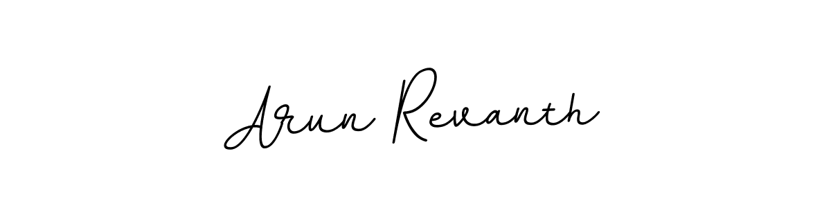 Use a signature maker to create a handwritten signature online. With this signature software, you can design (BallpointsItalic-DORy9) your own signature for name Arun Revanth. Arun Revanth signature style 11 images and pictures png