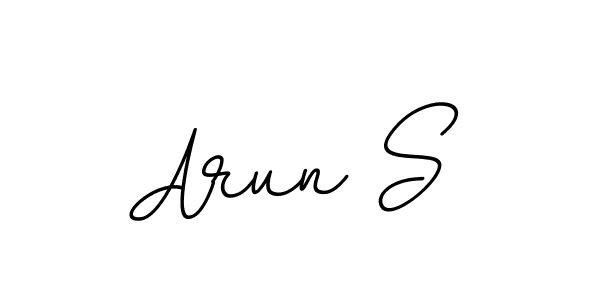 Design your own signature with our free online signature maker. With this signature software, you can create a handwritten (BallpointsItalic-DORy9) signature for name Arun S. Arun S signature style 11 images and pictures png